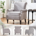 Lot de 2 fauteuils d'appoint classiques rembourrés
