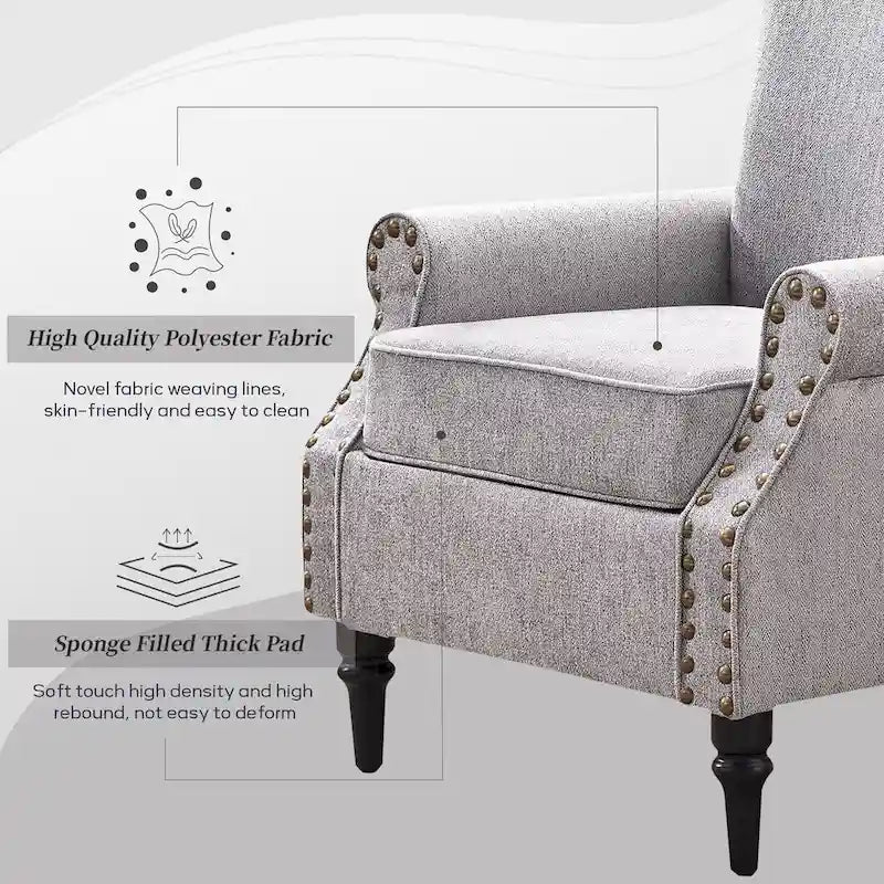 Lot de 2 fauteuils d'appoint classiques rembourrés